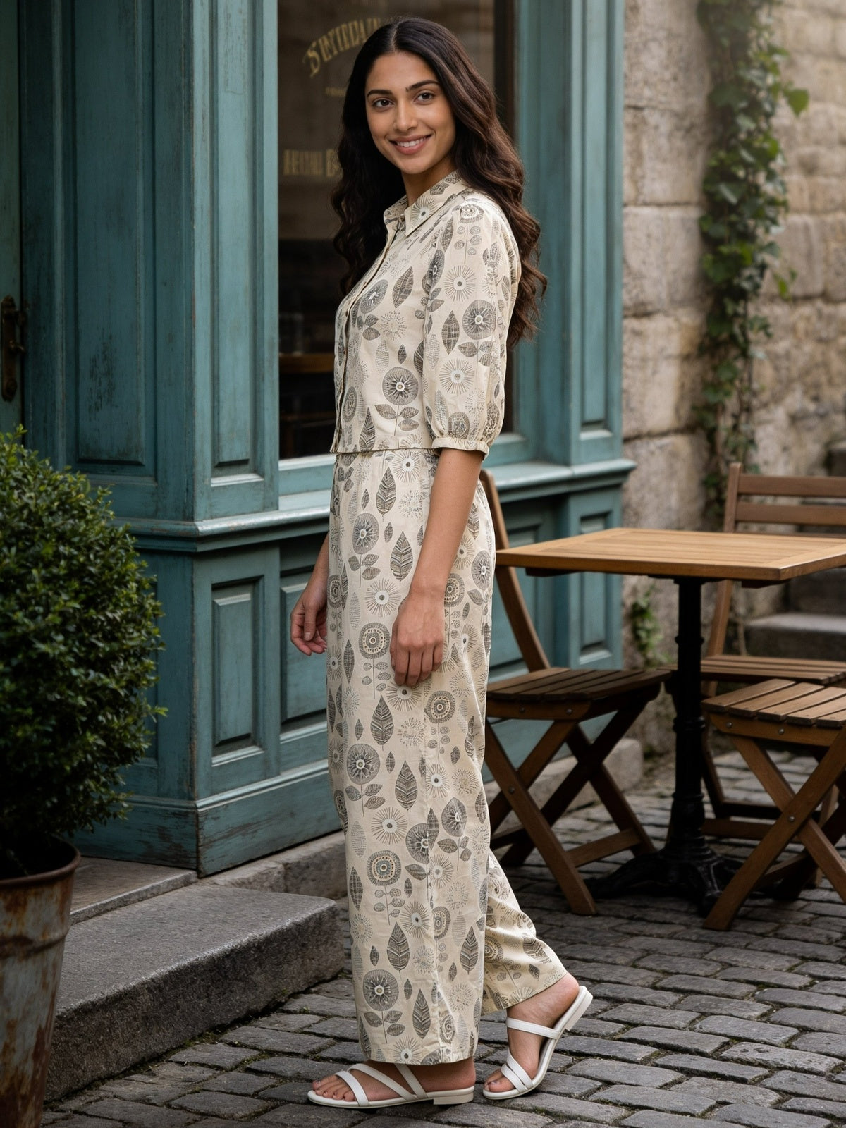 Cotton Printed A-Line Co-Ord Set