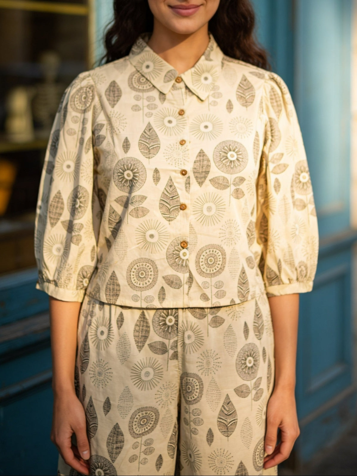 Cotton Printed A-Line Co-Ord Set