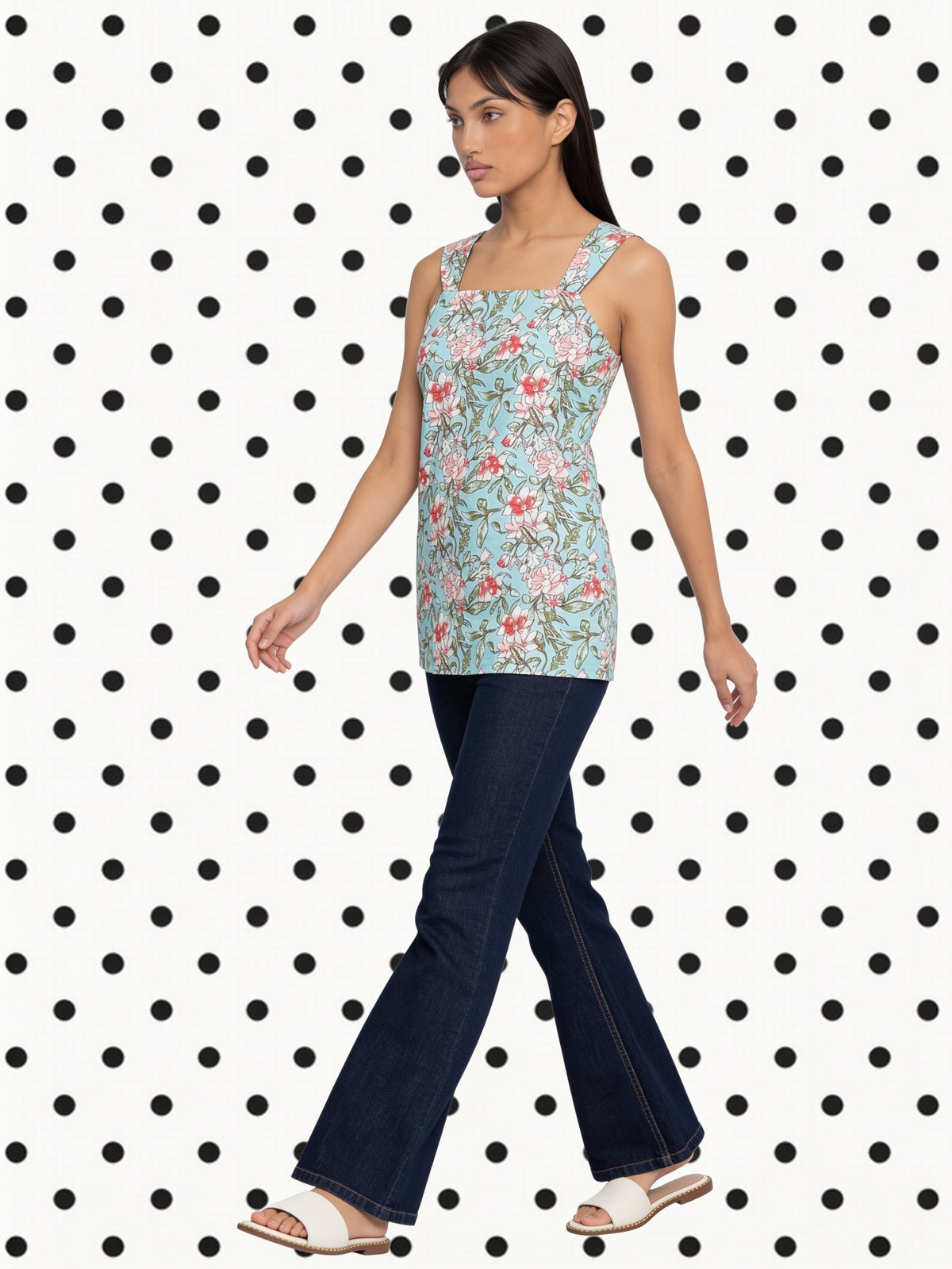 Cotton Printed Straight Tunic