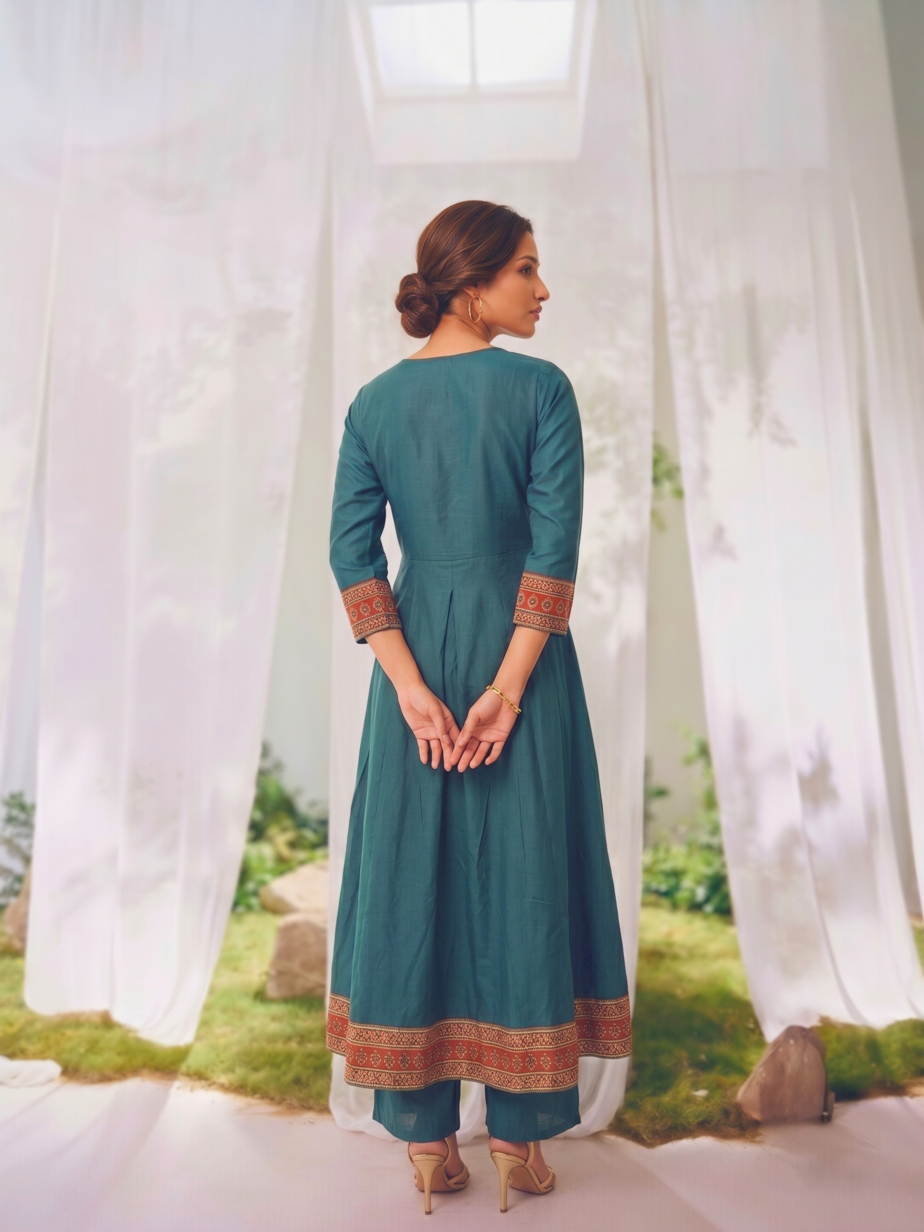 Rayon Embroidered Straight Calf Length Kurta With Pant and Dupatta