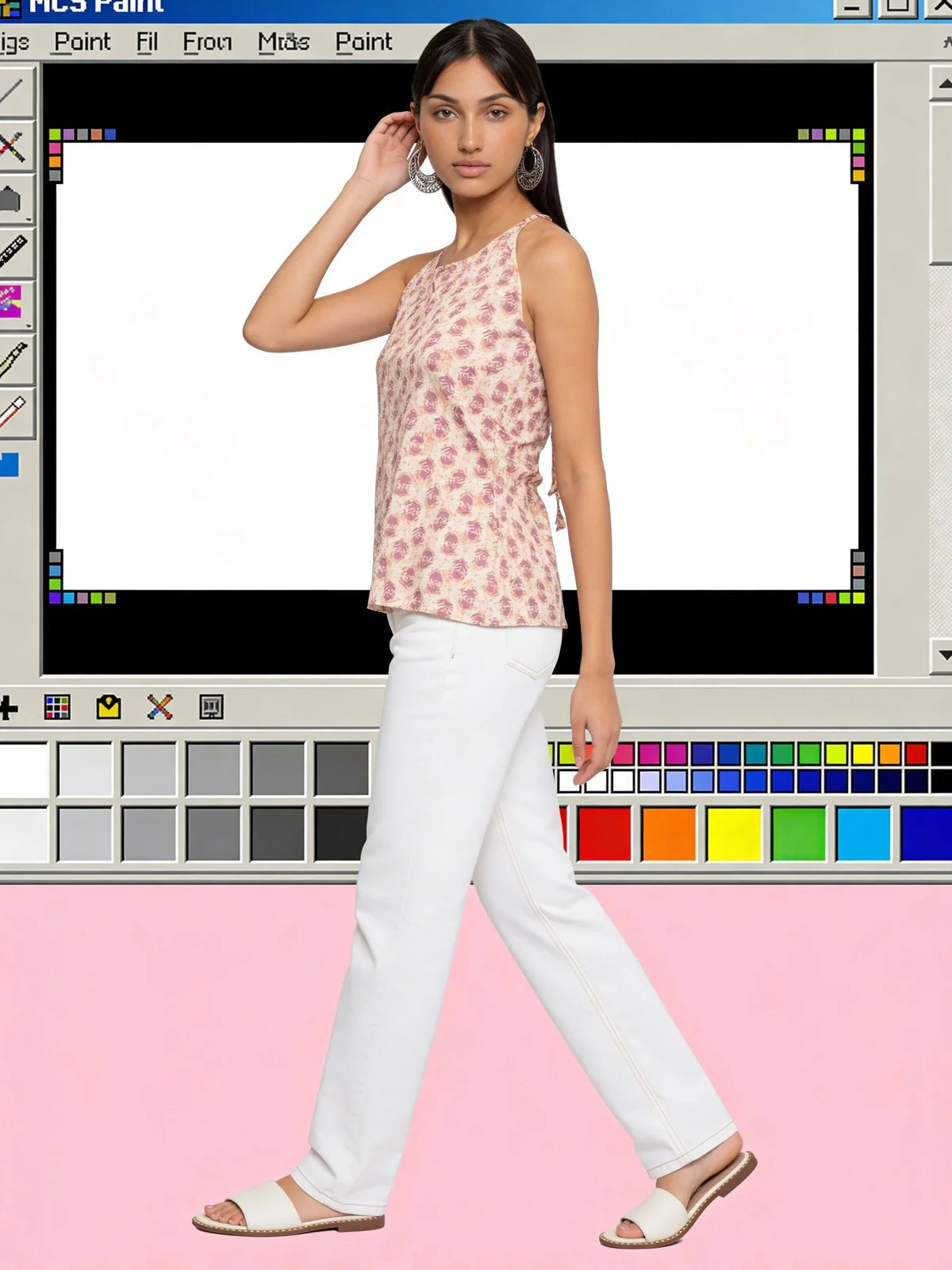 Buy Lilac Cotton Printed Straight Top-Lilac