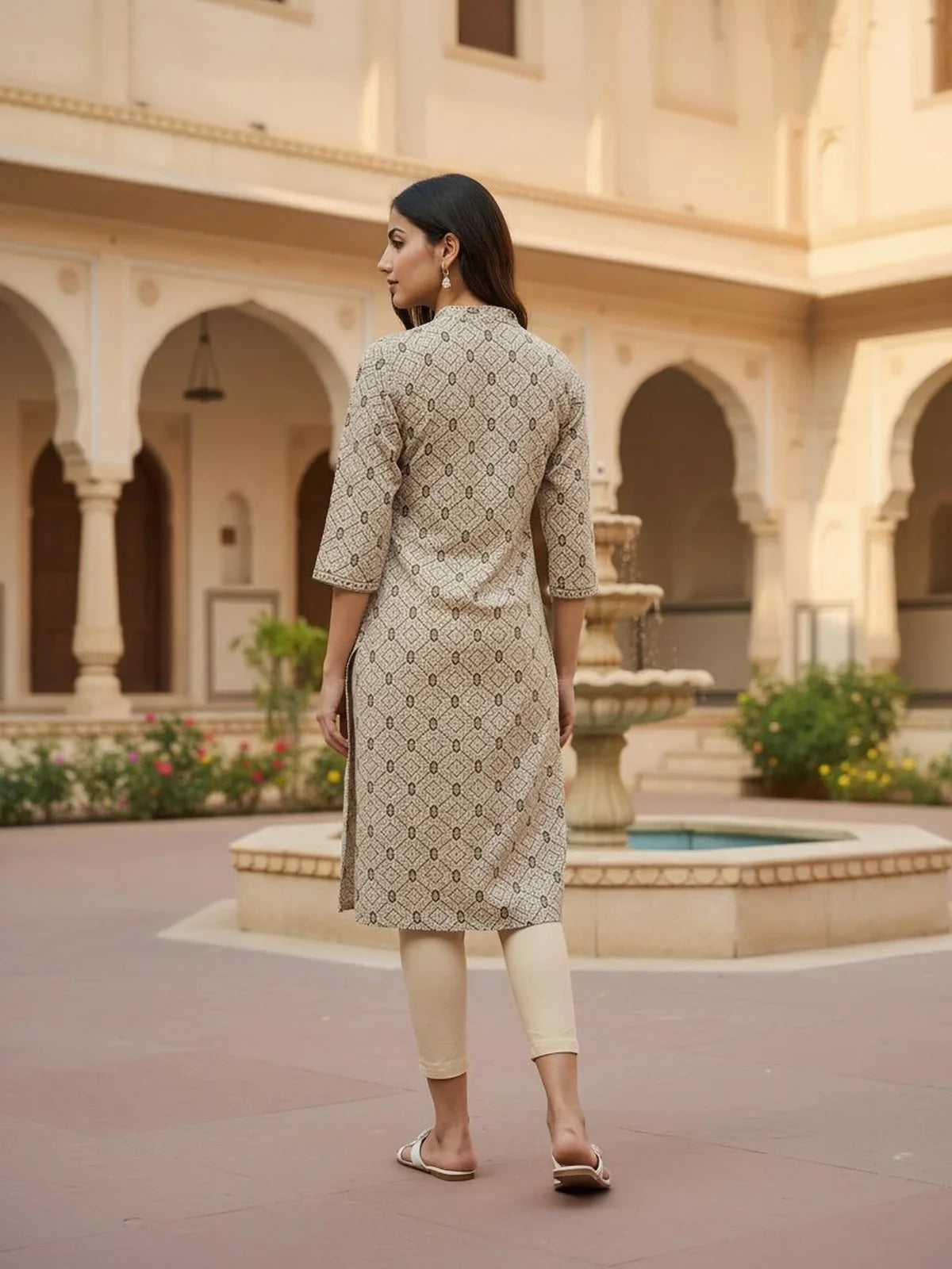 Buy Rayon Printed Straight Calf Length Kurta-Grey