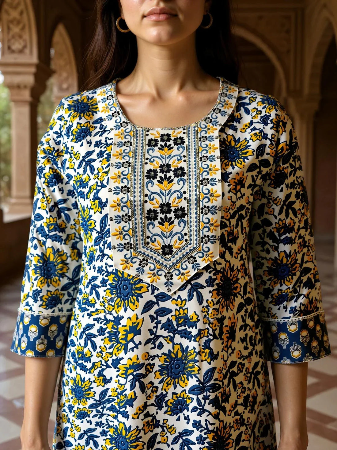 Buy Rayon Embroidered Straight Calf Length Kurta with Pant-Grey