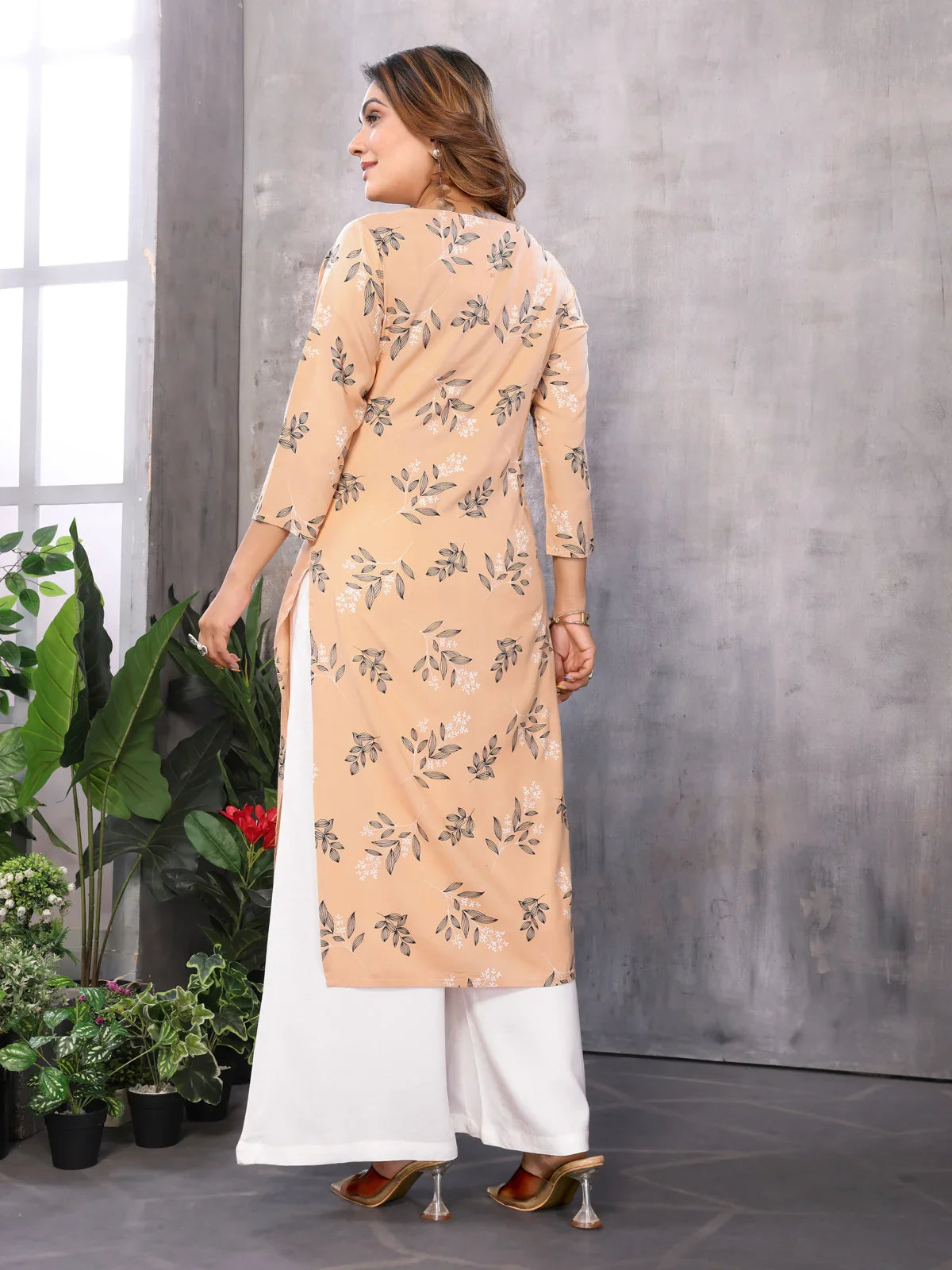 Buy Cotton Printed Straight Knee Length Kurti-Pink