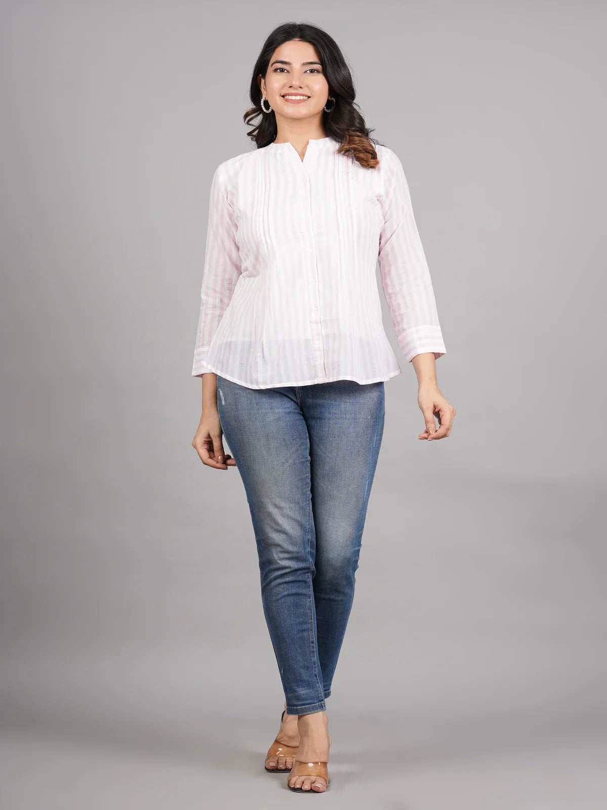 Buy Cotton Printed Straight Short Length Kurti-White