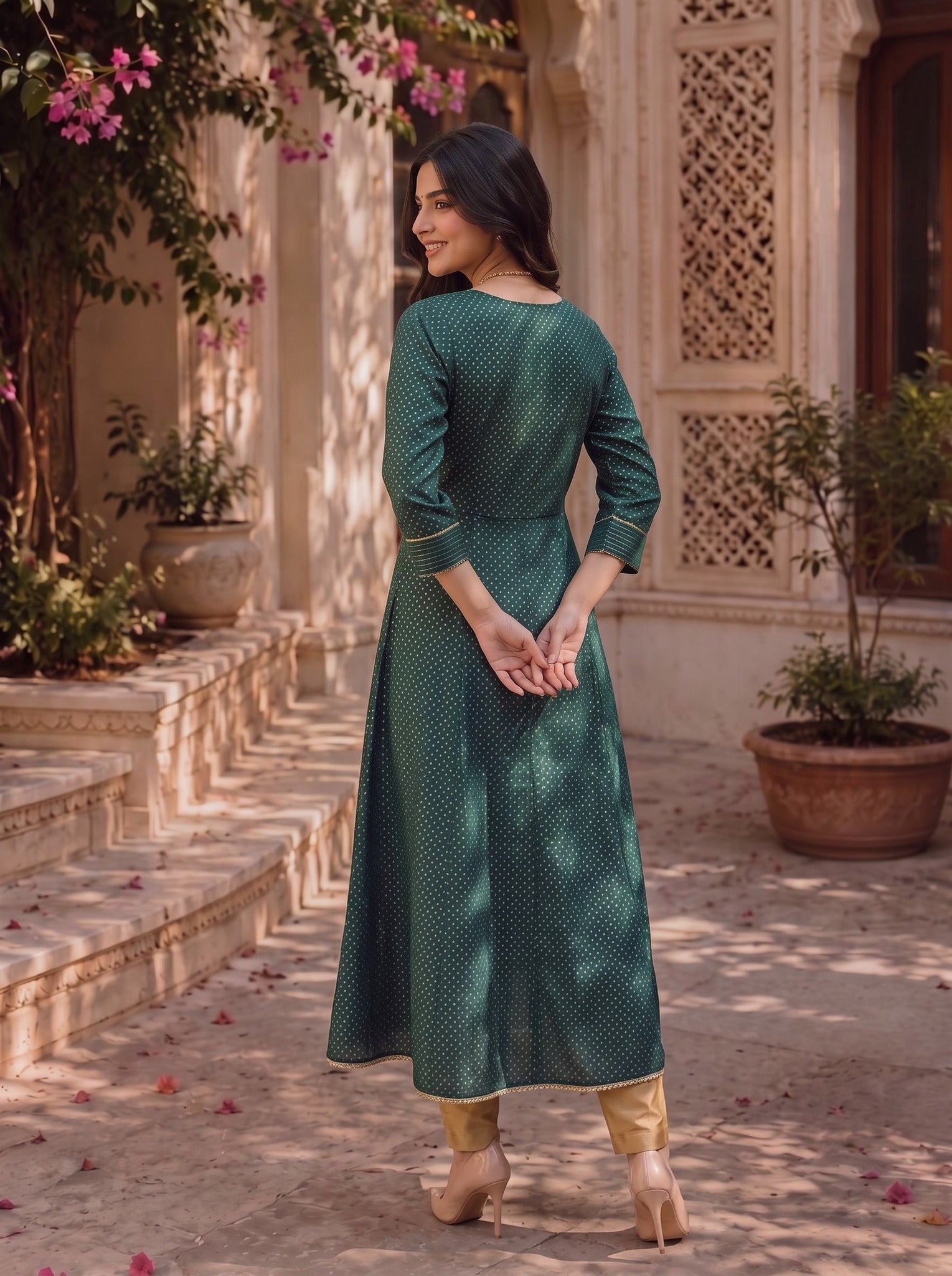 Viscose Embroidered Straight Calf Length Kurta