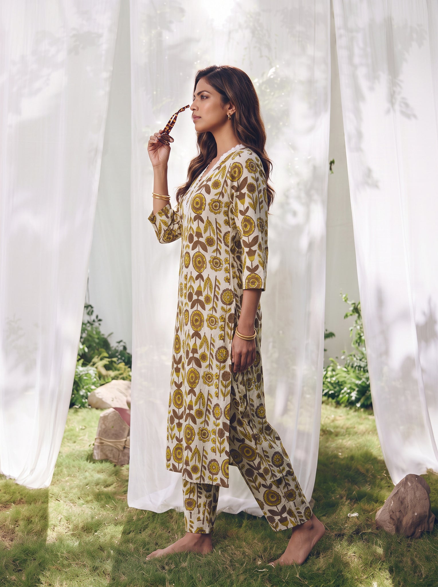Cotton Printed Straight Co-Ord Set