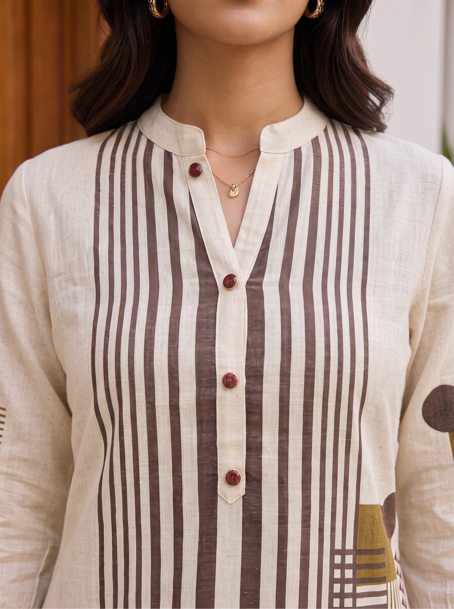 Cotton Printed Straight Calf Length Kurta