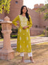 Cotton Embroidered Straight Calf Length Kurta