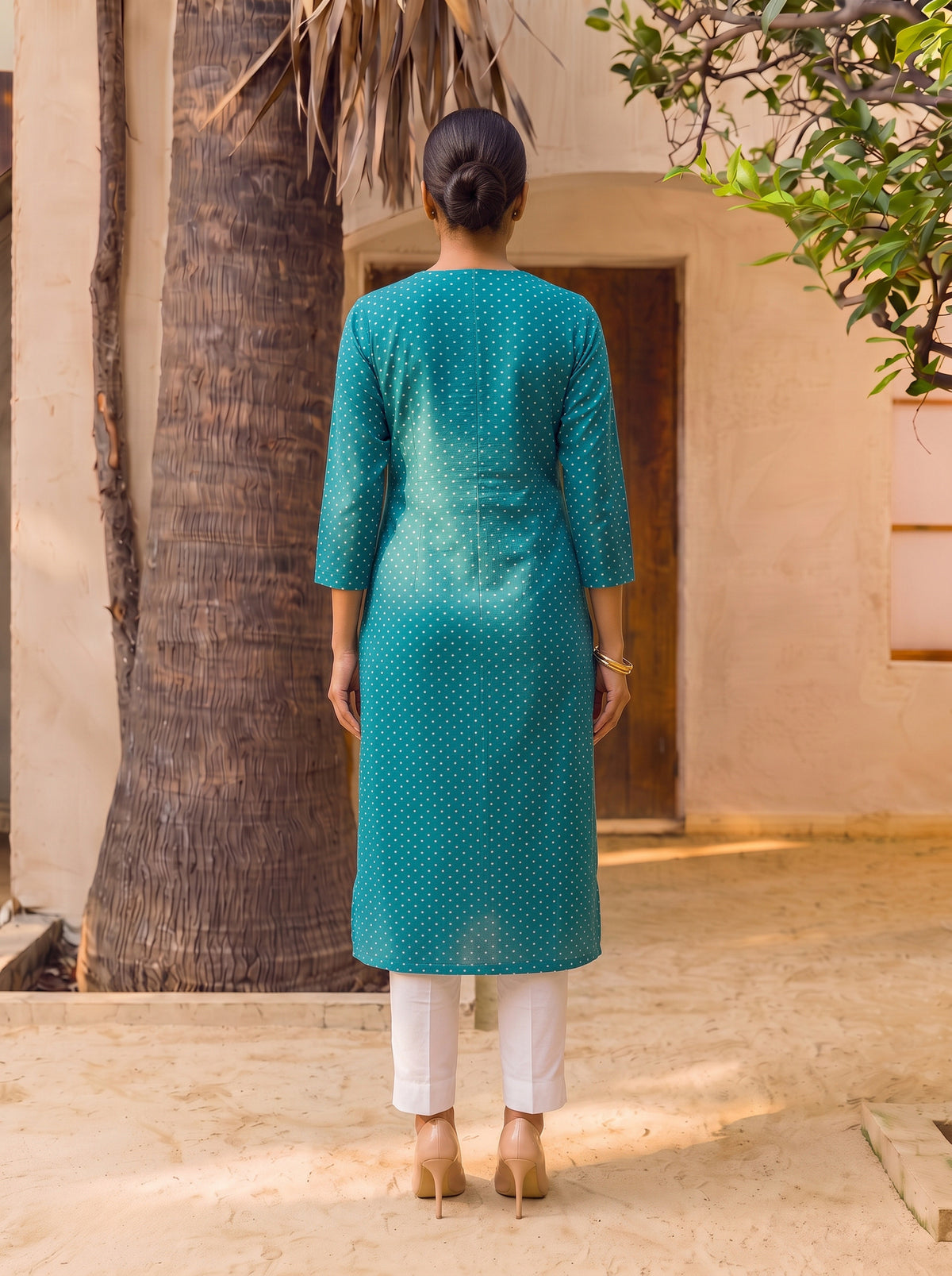 Rayon Printed Straight Knee Length Kurta