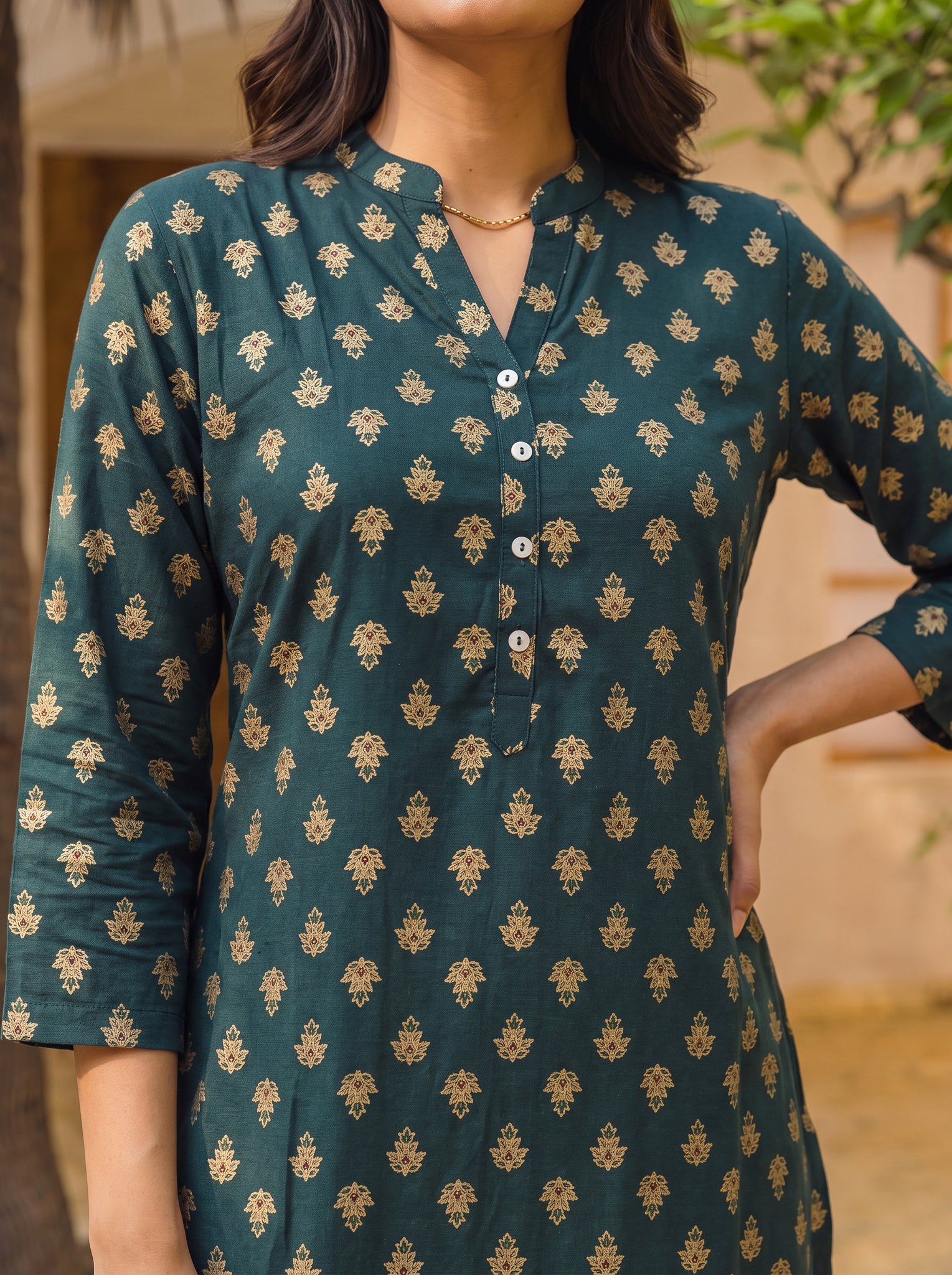 Rayon Printed Straight Calf Length Kurta