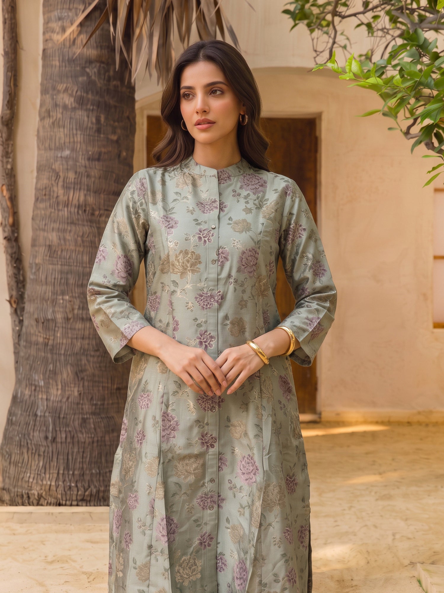 Rayon Printed Straight Calf Length Kurta