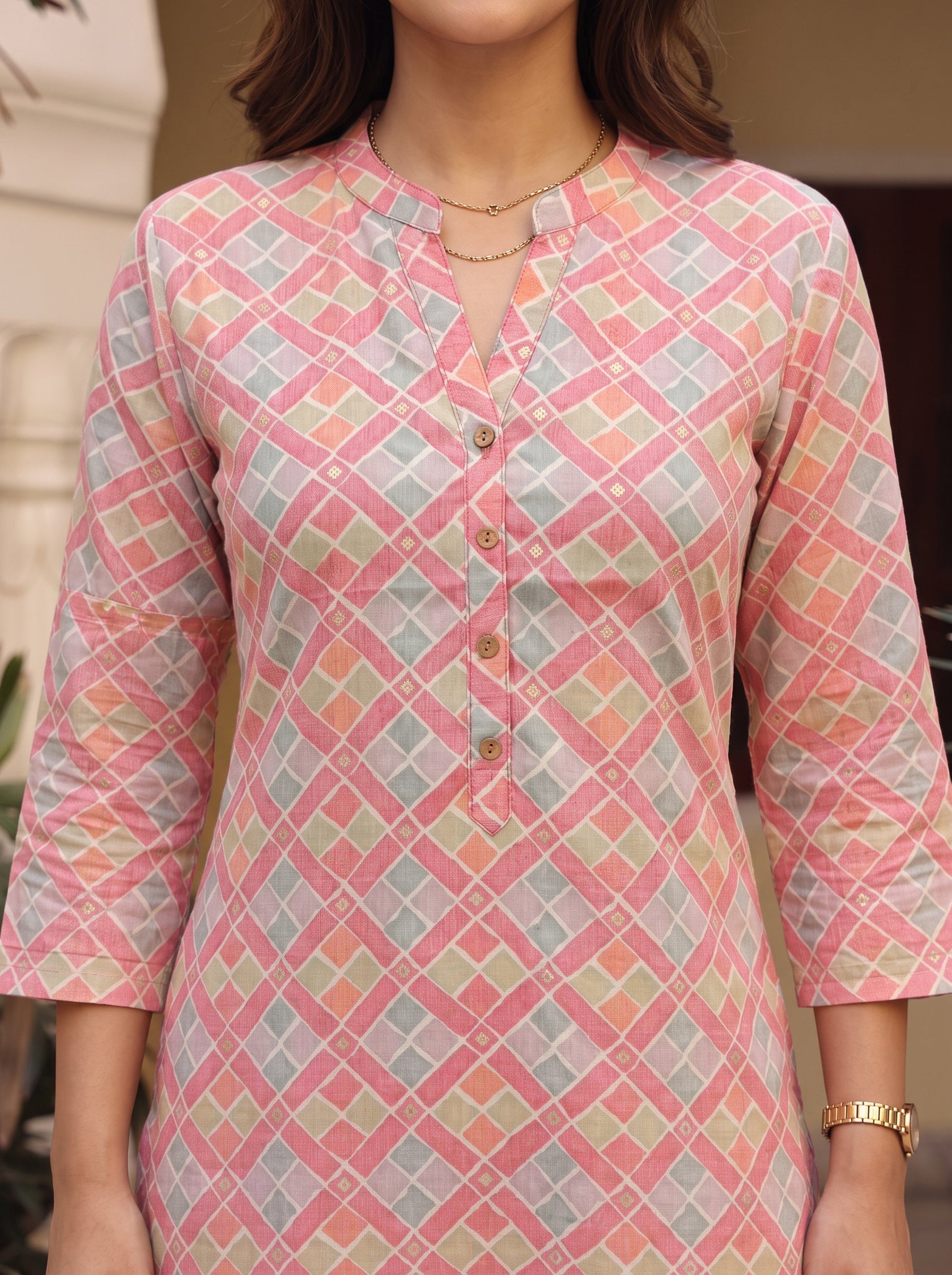 Viscose Printed Straight Knee Length Kurta