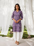Rayon Printed Straight Knee Length Kurta