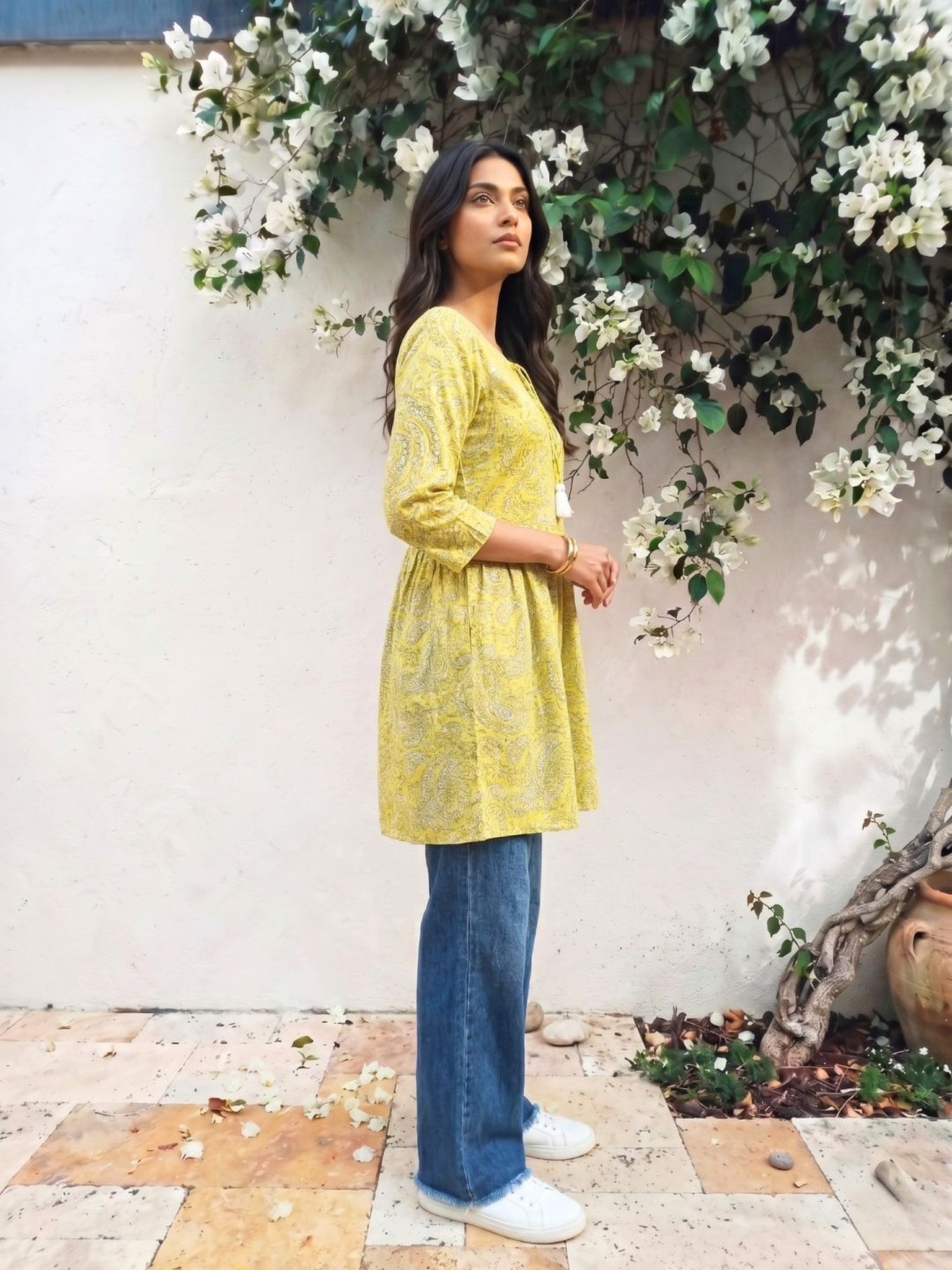Rayon Embroidered Peplum Short Length Short Kurta