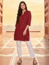 Rayon Embroidered Straight Knee Length Kurta