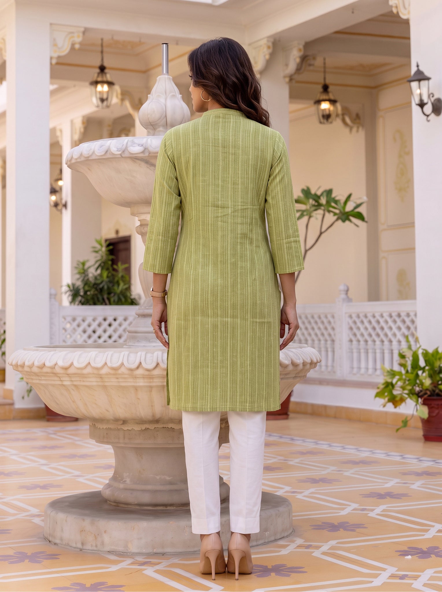 Viscose Printed Straight Knee Length Kurta