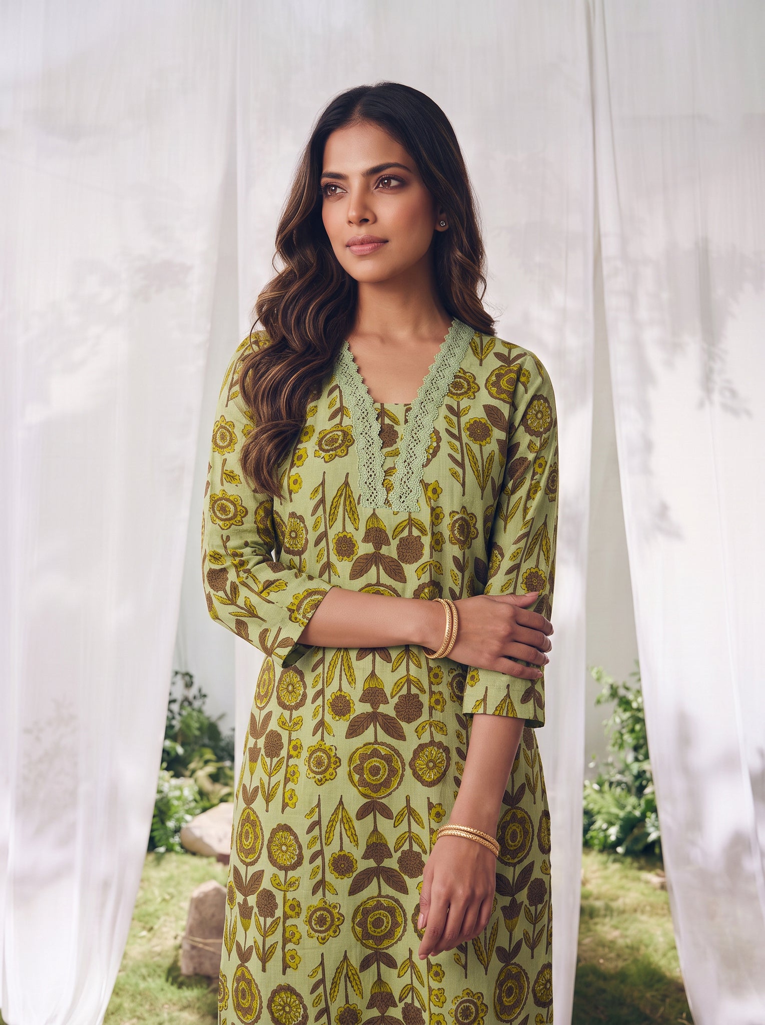 Cotton Printed Straight Co-Ord Set