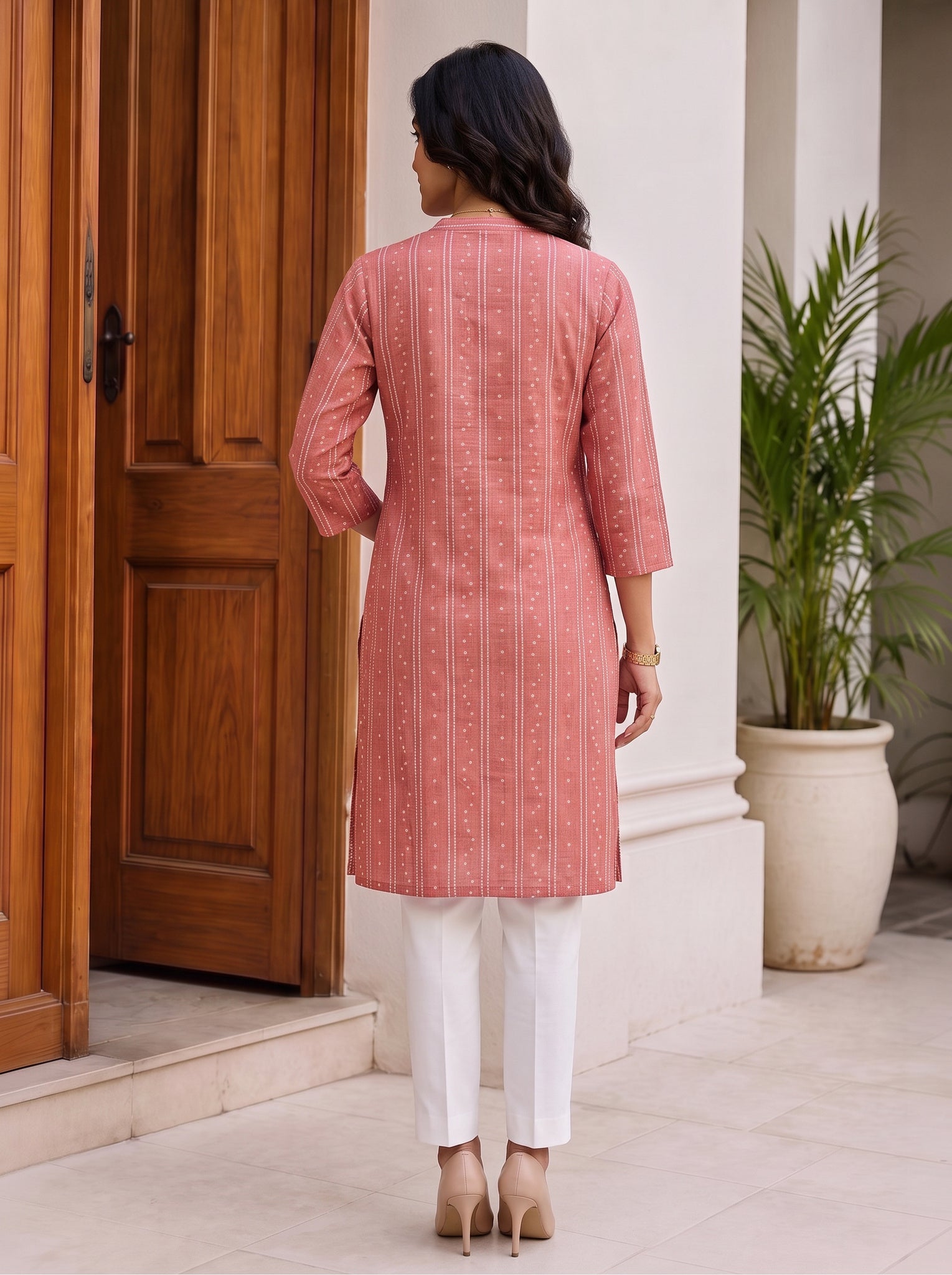 Viscose Printed Straight Knee Length Kurta