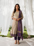 Viscose Embroidered Flared Calf Length Kurta With Pant and Dupatta
