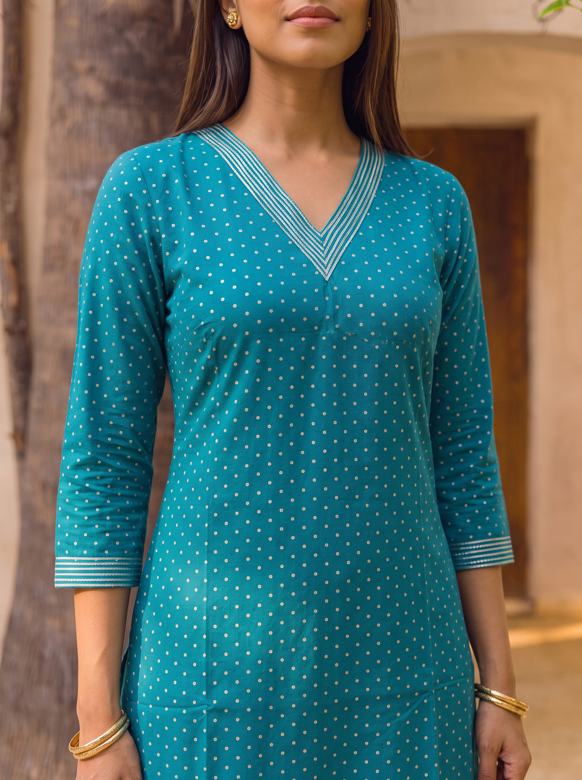 Buy Rayon Printed Straight Knee Length Kurta-Blue