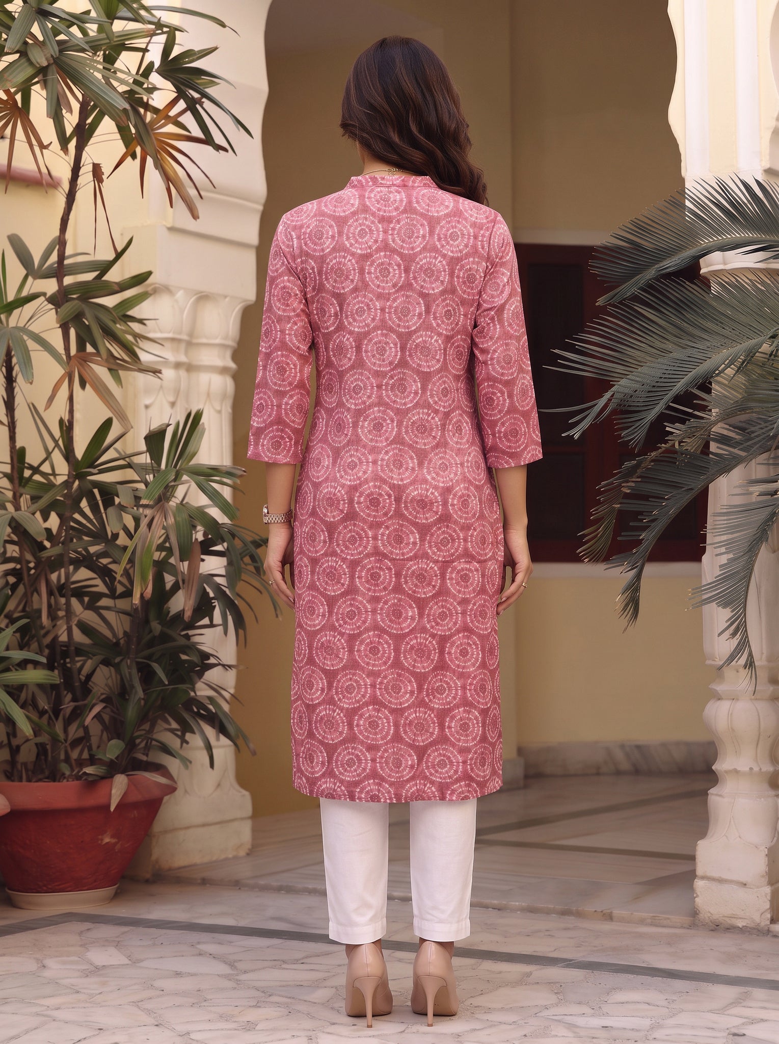 Viscose Printed Straight Knee Length Kurta