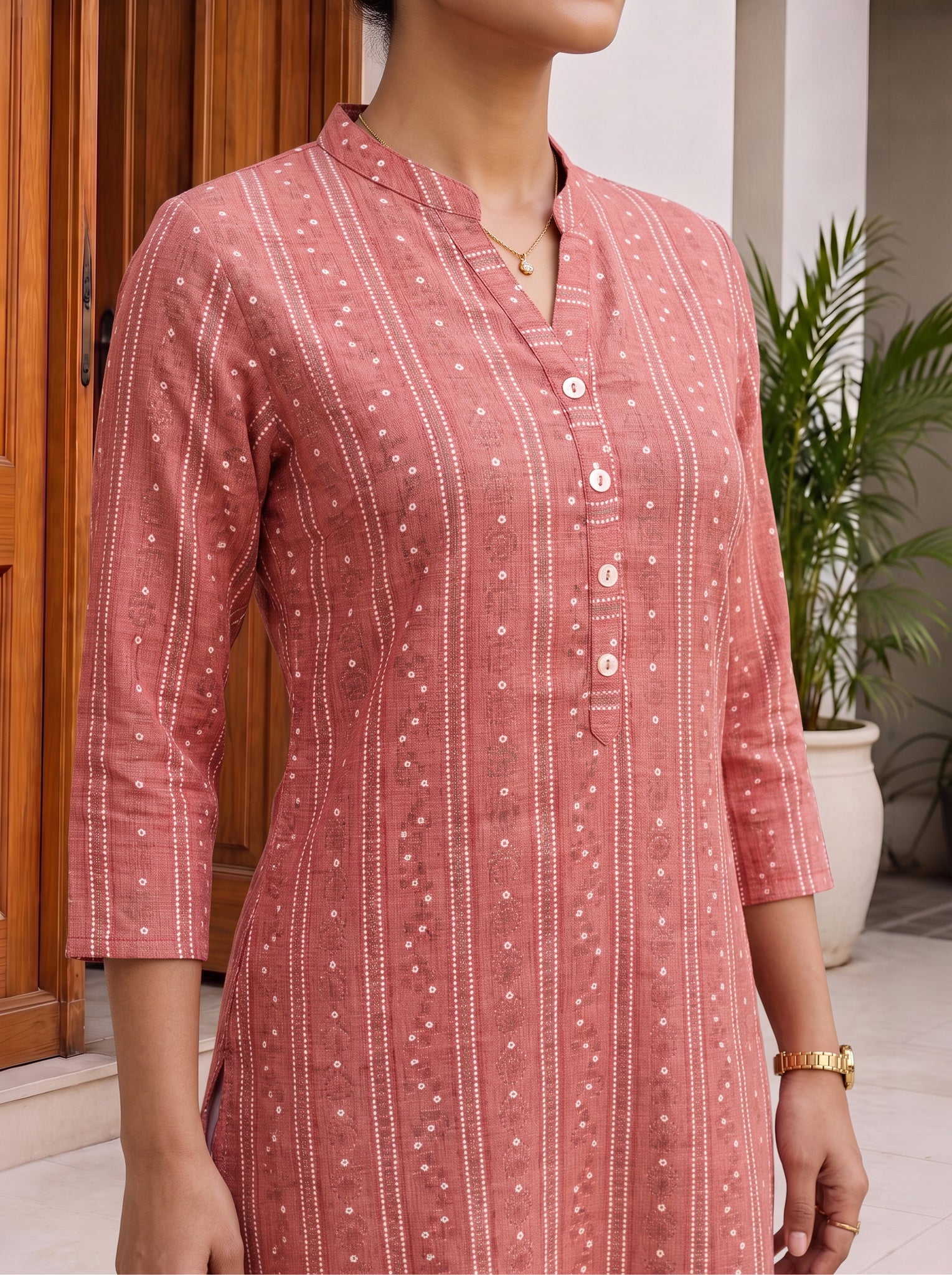 Viscose Printed Straight Knee Length Kurta