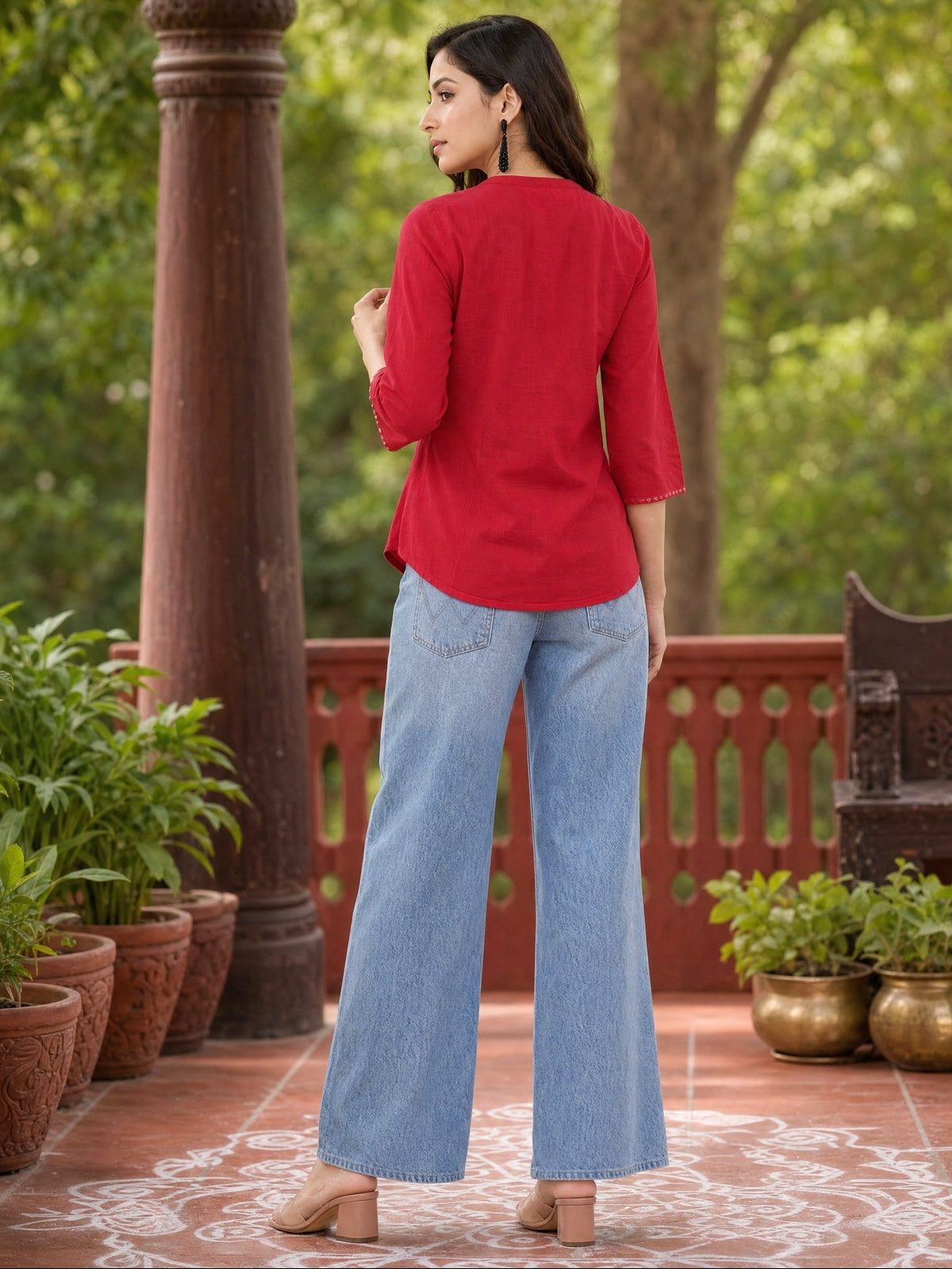 Cotton Pin Tuck Straight Short Length Short Kurta