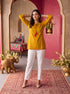 Rayon Embroidered Straight Short Length Short Kurta