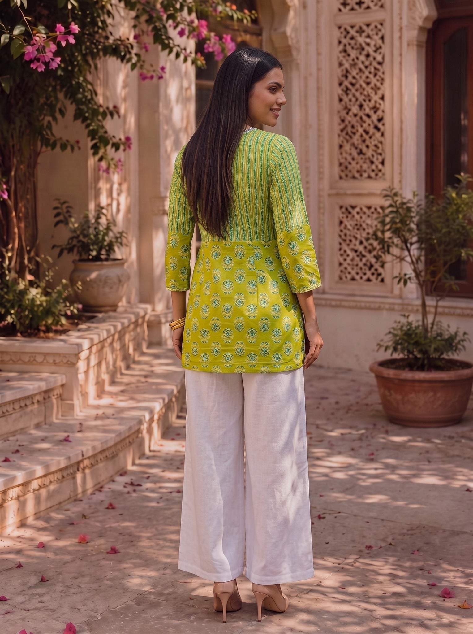 Rayon Embroidered Straight Short Length Short Kurta