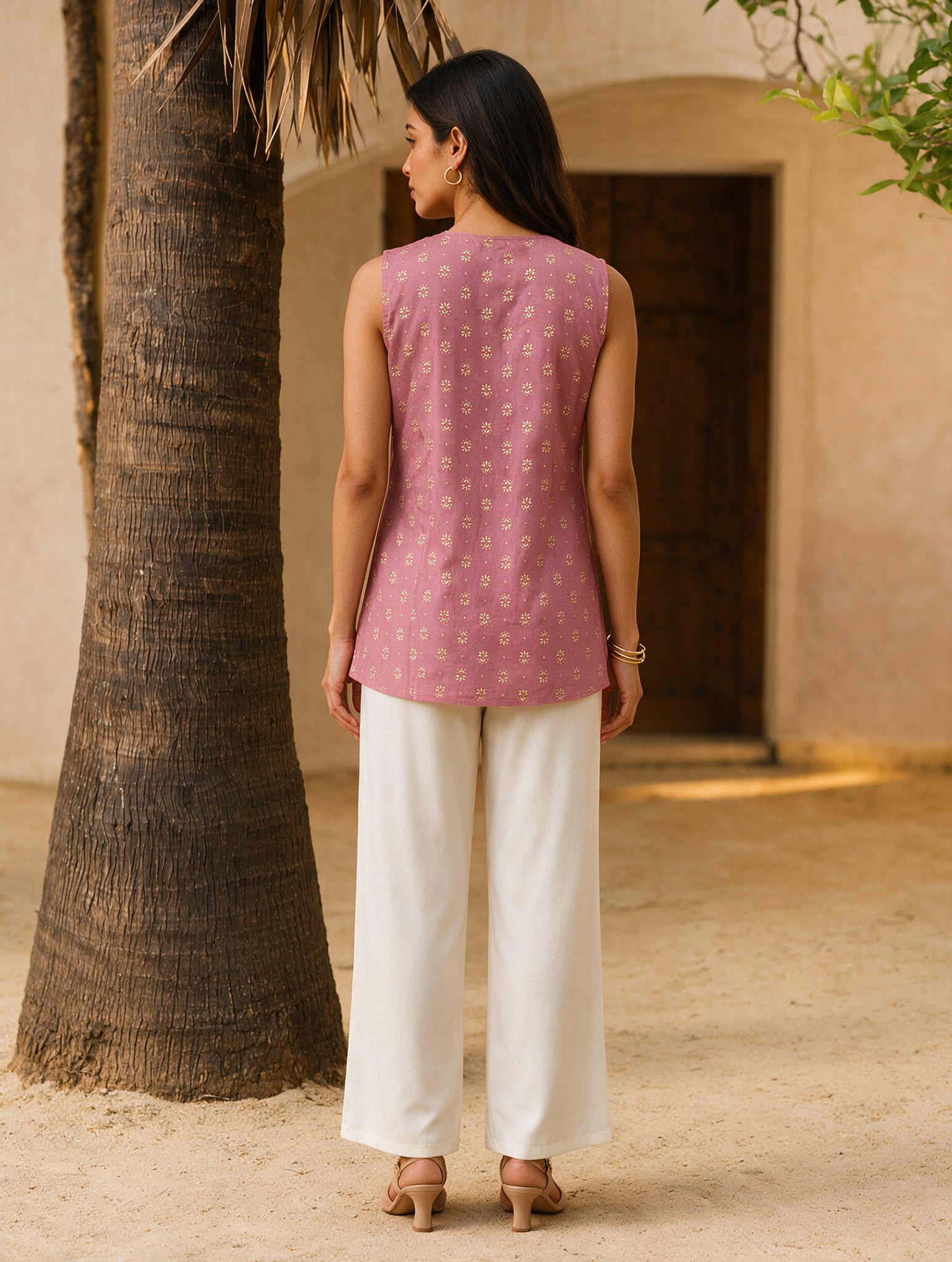 Rayon Printed A-Line Short Length Short Kurta