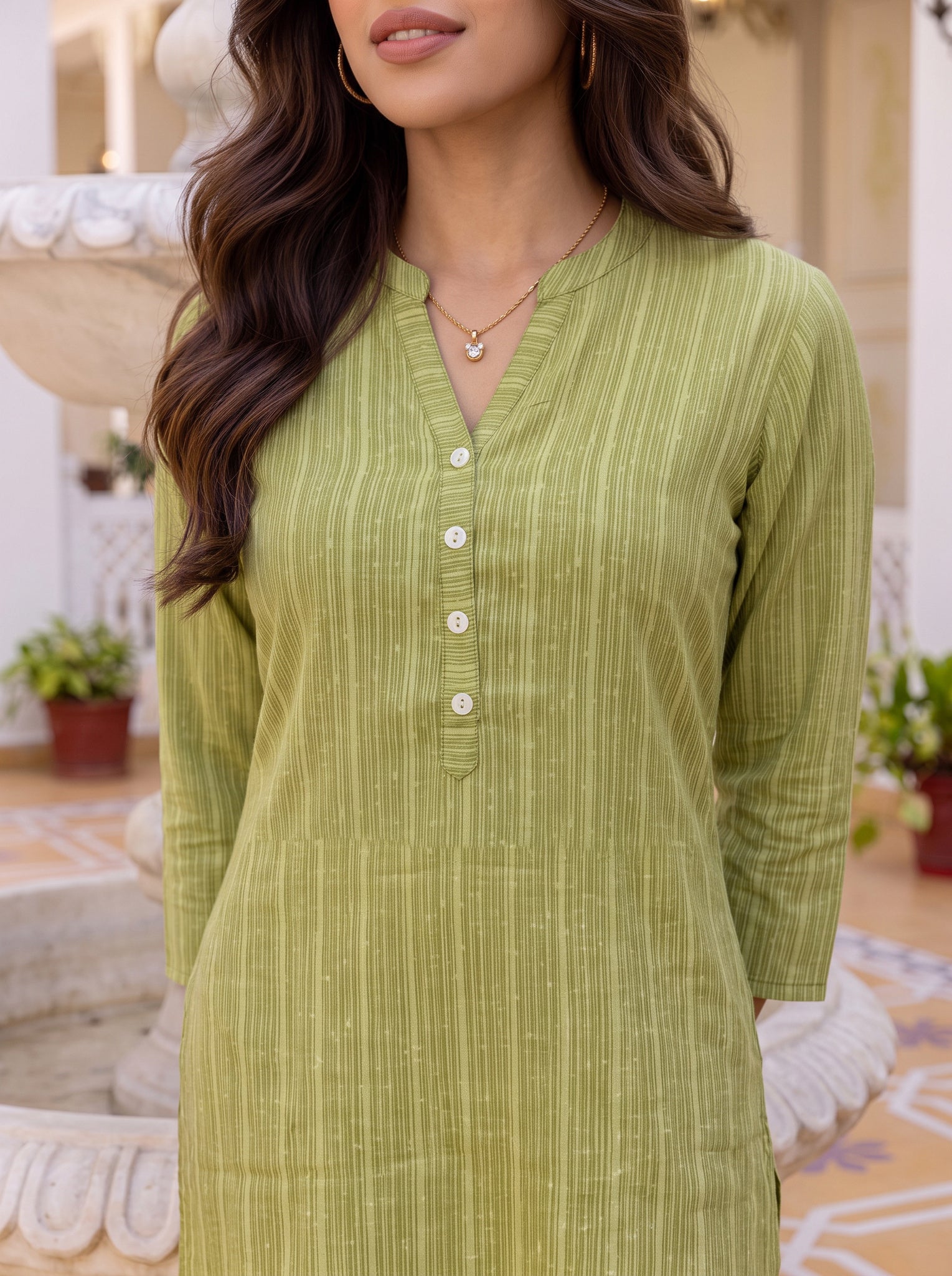 Viscose Printed Straight Knee Length Kurta