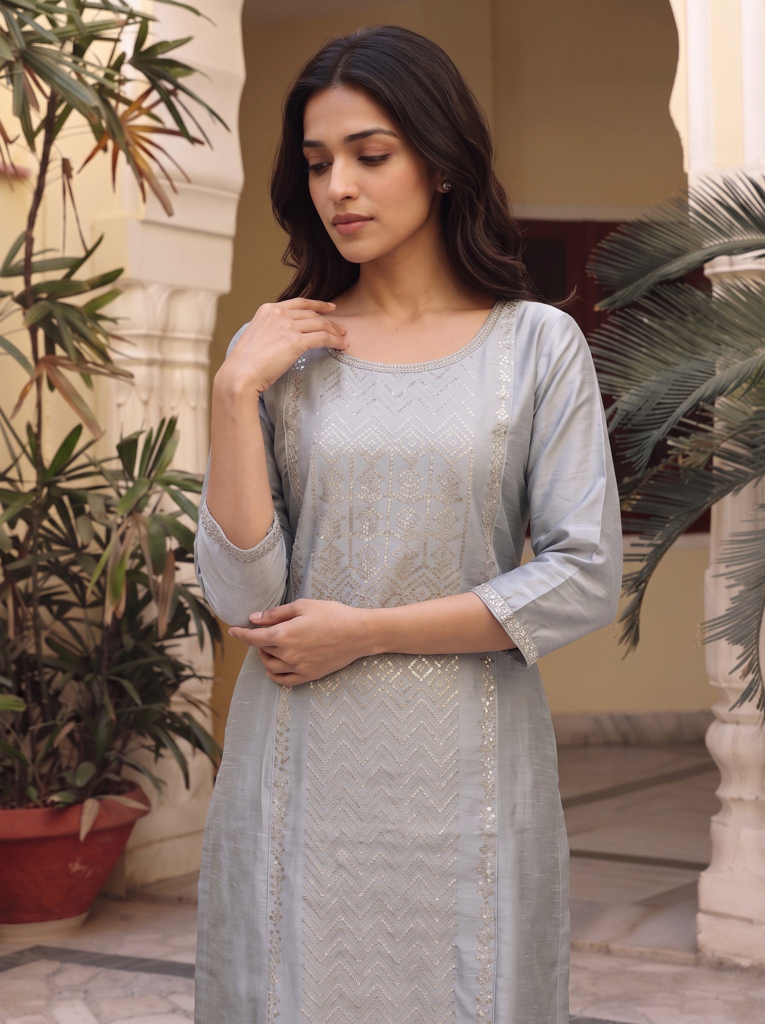 Viscose Printed Straight Knee Length Kurta