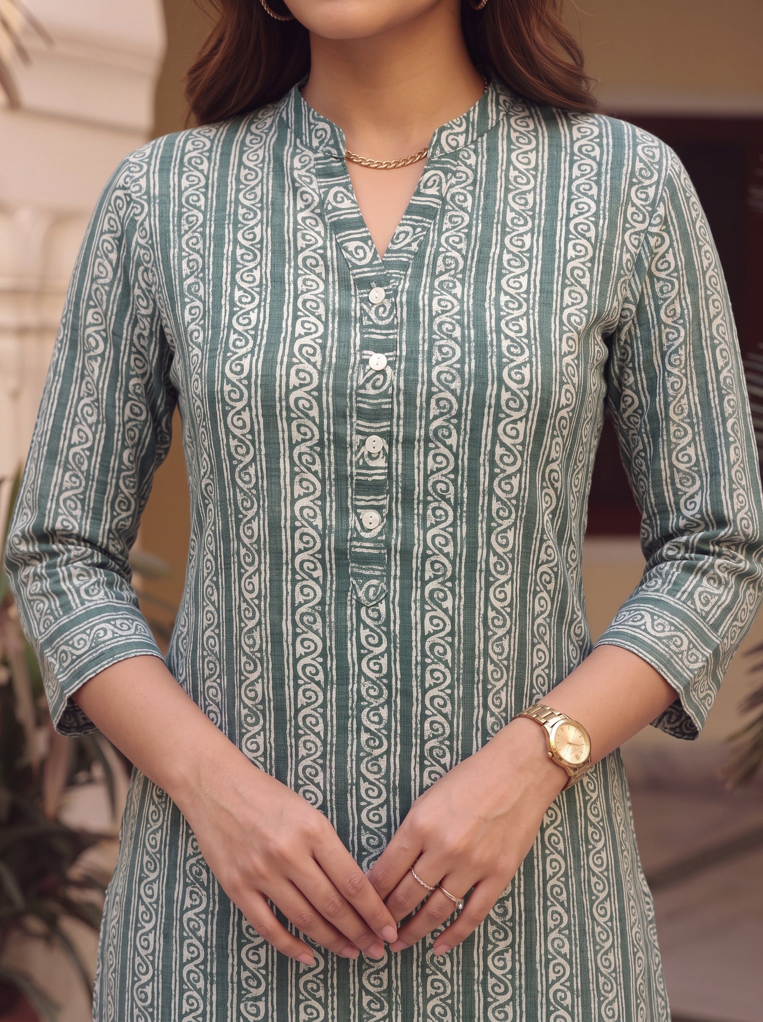 Viscose Printed Straight Knee Length Kurta