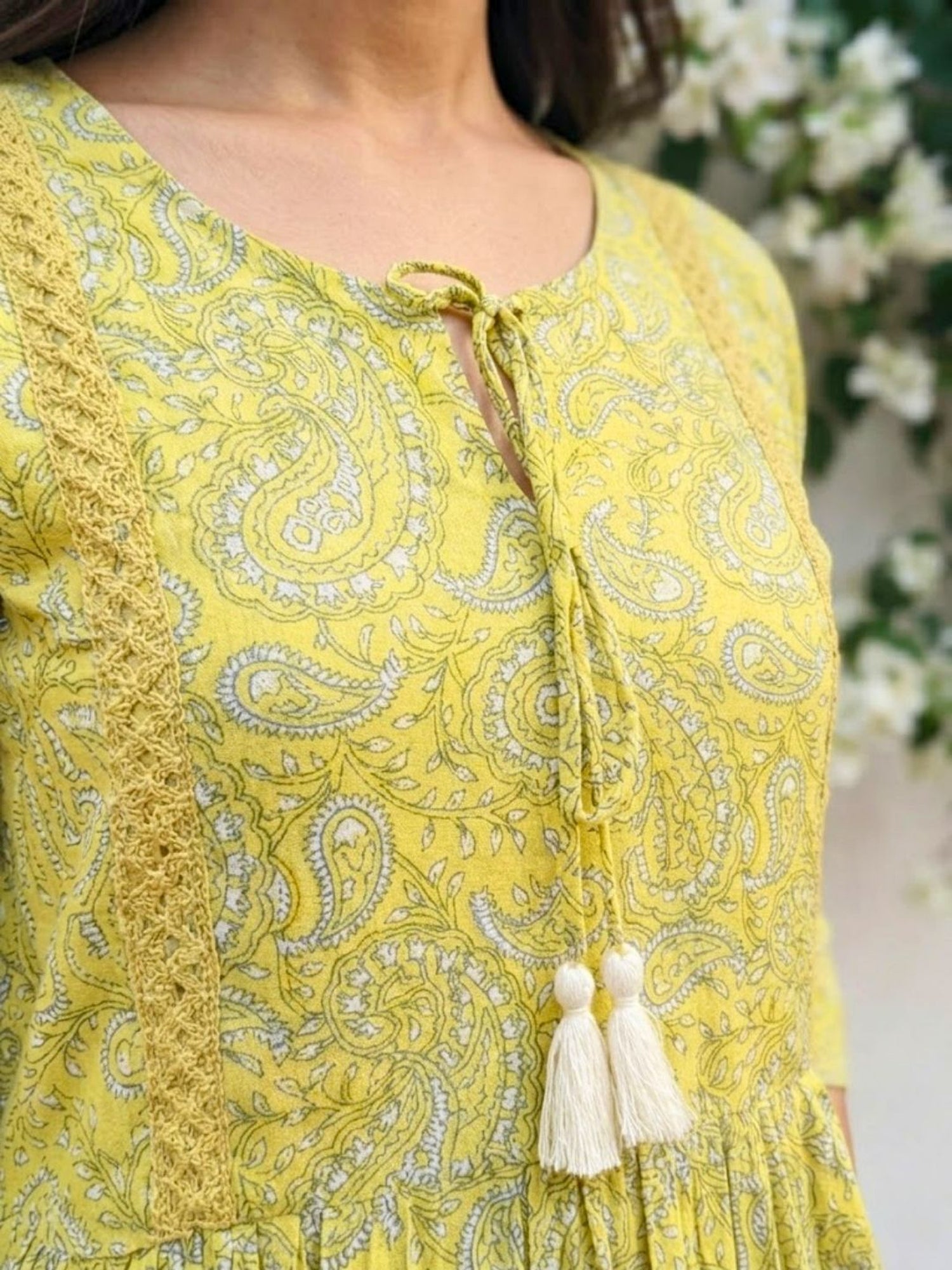 Buy Rayon Embroidered Peplum Short Length Short Kurta-Yellow